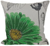 ML14938 Flower Emboridery Pillow, 18"x18"