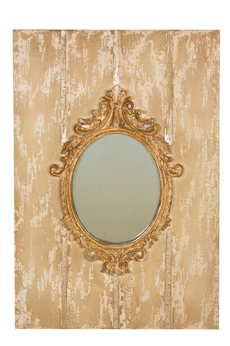 MANOR LUXE Somerset Mini Board Wall Mirror 24x36 Antique Gold