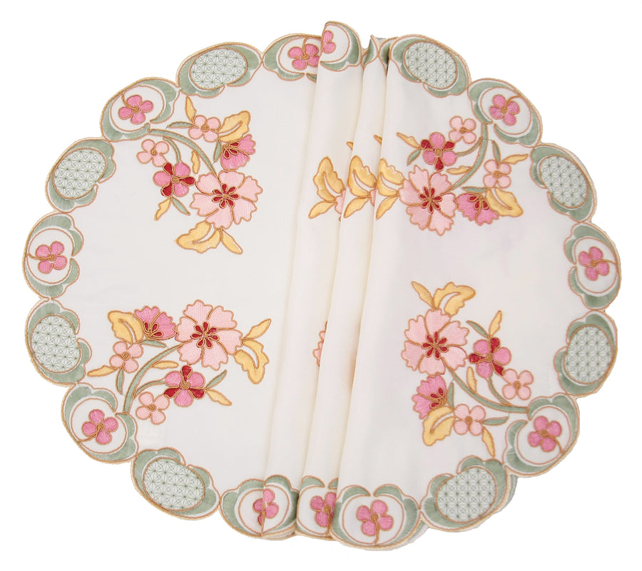 ML16132 Primrose Round Placemats, 16", Set of 4