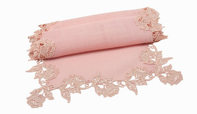 ML16149 English Rose Lace Trim Table Runner