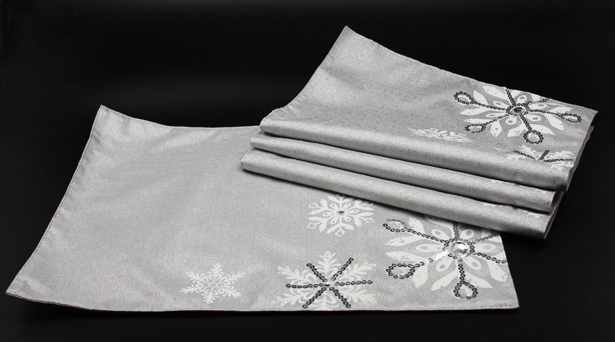 ML16354 Glistening Snow Placemats, Set of 4