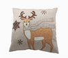 ML16355 Cozy Reindeer Pillow, 18"x18"