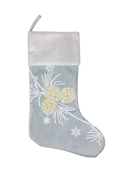 ML17117 Winter Pine Cone Stocking,20"