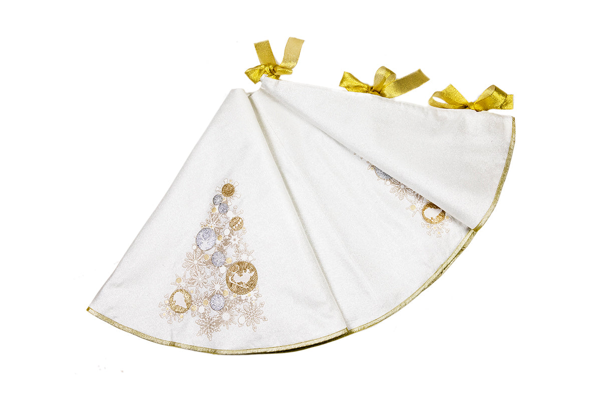 ML17118 Ornament Tree Tree Skirt, 56"Rnd