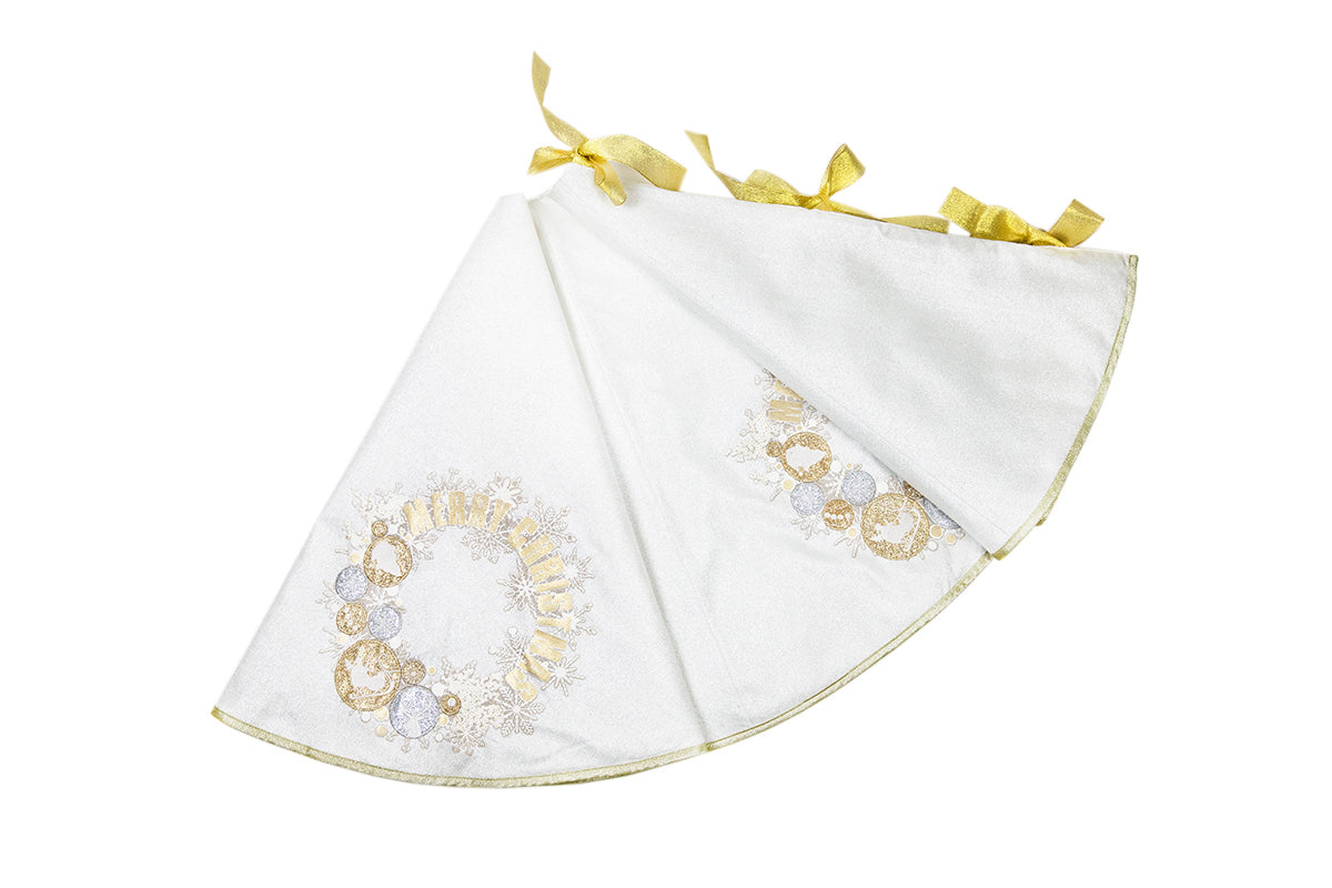 ML17119 Ornament Wreath Tree Skirt 56 Round