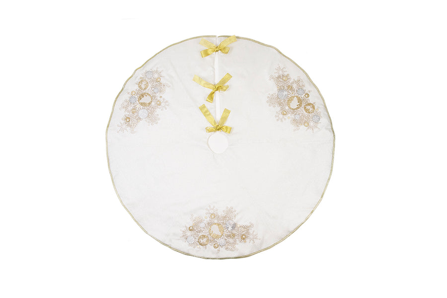 ML17120 Christmas Ornaments Tree Skirt,56"Rnd