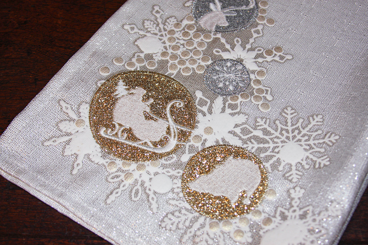 ML17120 Christmas Ornaments Tea Towel, 17"x27"