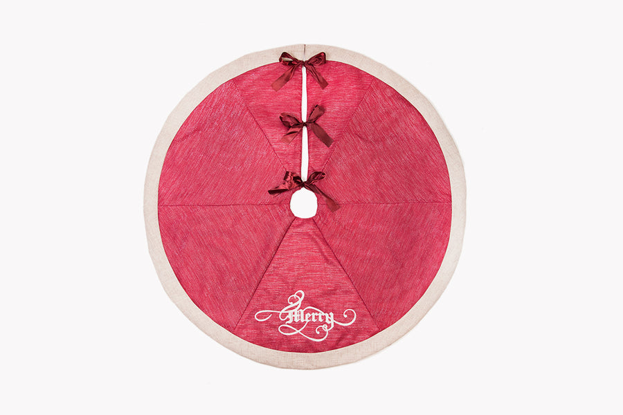 ML17126 Merry Christmas Tree Skirt,56"Rnd