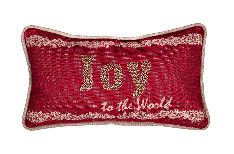 ML17133 Joy to the world Pillow, 8"x14"