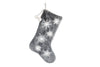 ML18925 Snowflake Sequin Soft Plush Furry Light Up Stocking 20''