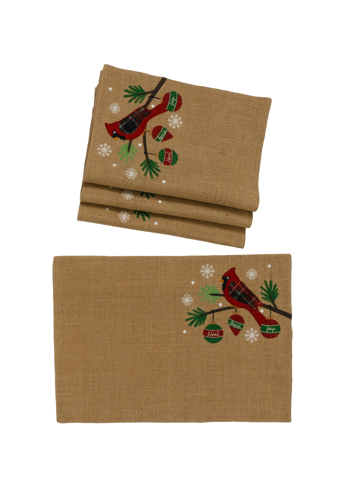 ML18926 Noel Peace Joy Placemats Set of 4 13x19