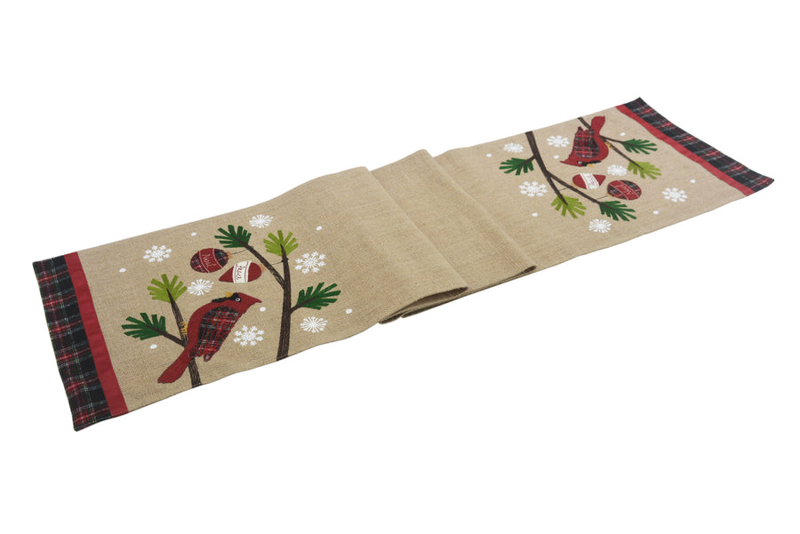 ML18926 Cardinal Noel Peace Jute Table Runner
