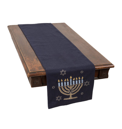 ML18927 Hanukkah Velvet Touch Light Up Table Runner 13.5''x 72''