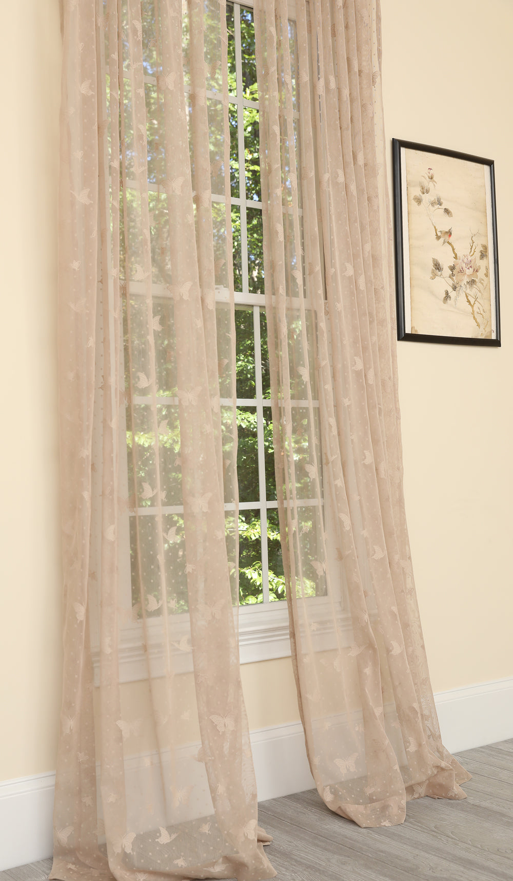 ML19071 Elegent Butterfly Sheer Curtain