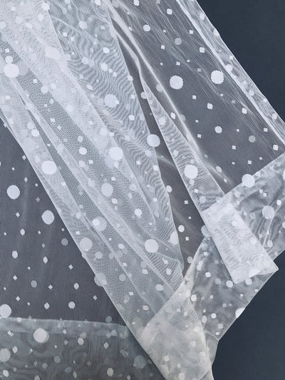 ML19072 Snow Dots Sheer Curtain