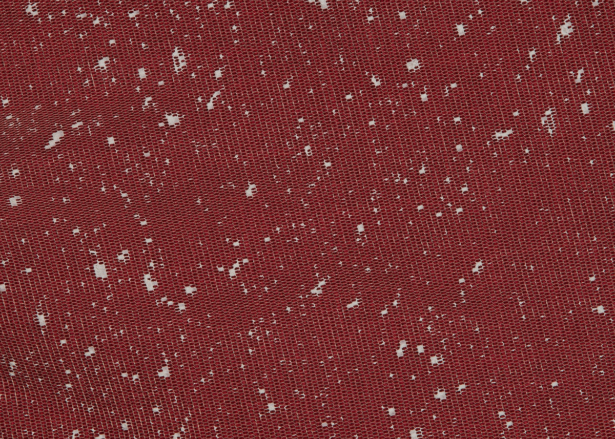 XIA HOME FASHIONS Snowing Sheer Overlay Faux Fur Trim Tree Skirt 20in Reversible