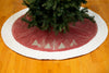 Snow Scene  Christmas Treeskirt w/Printed Christmas Tree with Faux Fur Trim, 56-inch