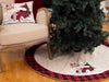 Let It Snow Embroidered Softy Tufted Snow Christmas Car Tree Skirt, 48"