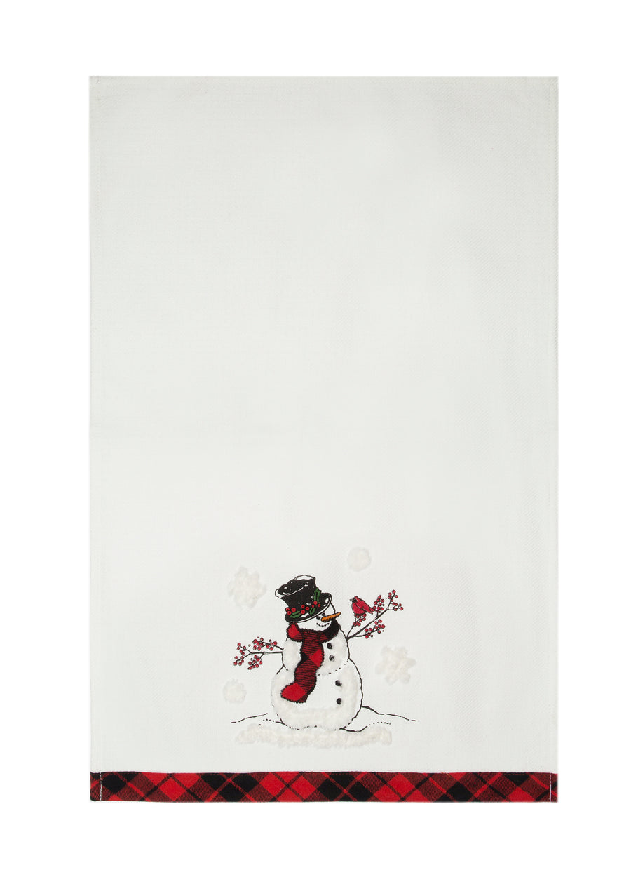 Snowman Christmas Tea Towel, 17"x27"