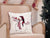 Snowman With Beanie Hat and Softy Tufted Snow Embroidered Christmas Pillow, 18 by 18-Inch