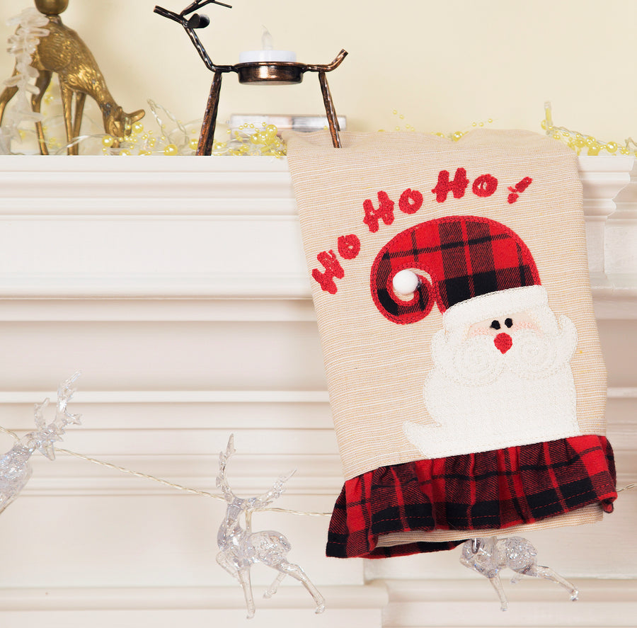 HOHOHO Santa Christmas Pillow, 17"x27"