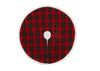 Classic Christmas Check Mini Treeskirt With Faux Fur Trim, 20"