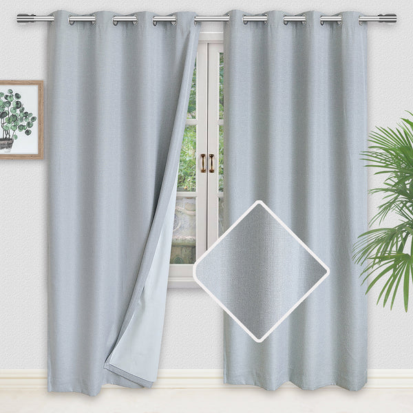 Adam White Color Set of 2 Panels Drapes Thermal Blackout Noise Reduce 100%  privacy Window Curtain Grommets Home Décor 63 Long 