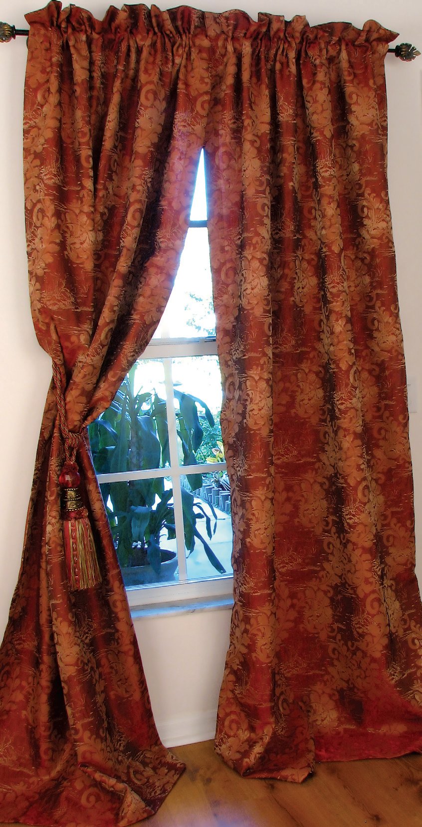 Xia Home Fashions Morocco Curtain Panel Rod Pocket 48x84 Gold