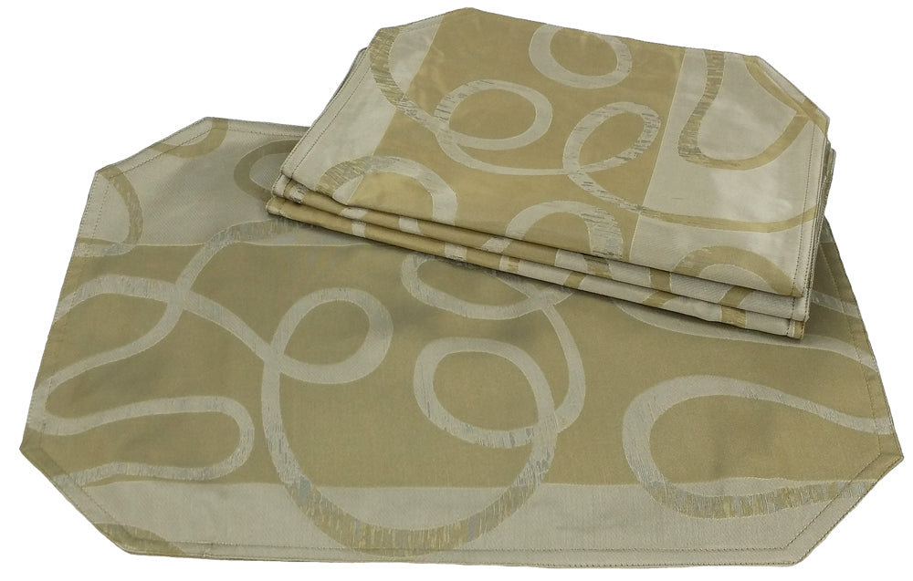 Xia Home Fashions Metro Placemats Set of 4 14x20 Yellow