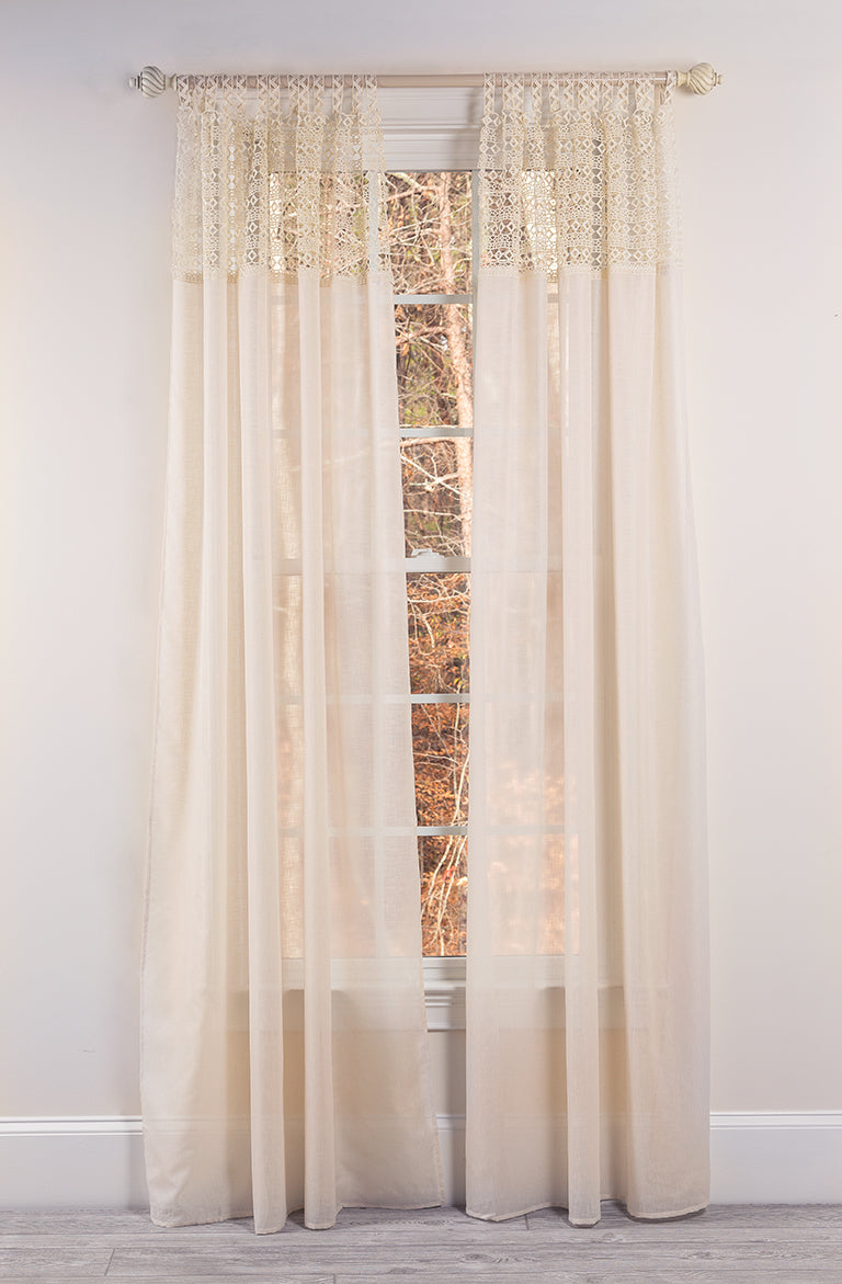 MLC10110 Juliette Crochet Sheer Curtain
