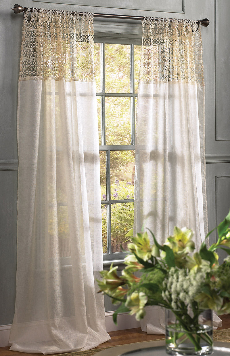 MLC10110 Juliette Crochet Sheer Curtain