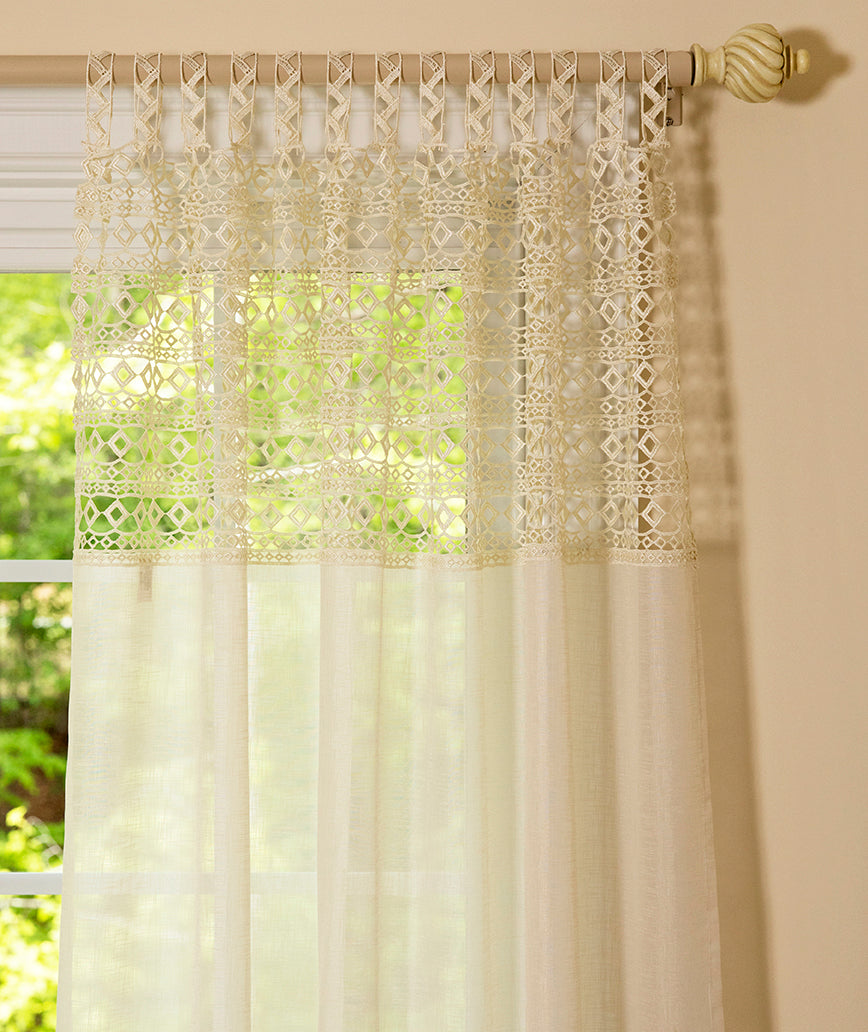 MLC10110 Juliette Crochet Sheer Curtain