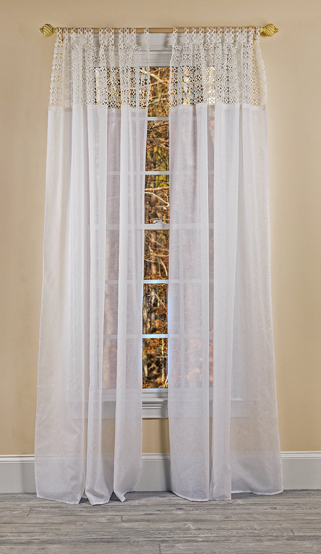 MLC10110 Juliette Crochet Sheer Curtain