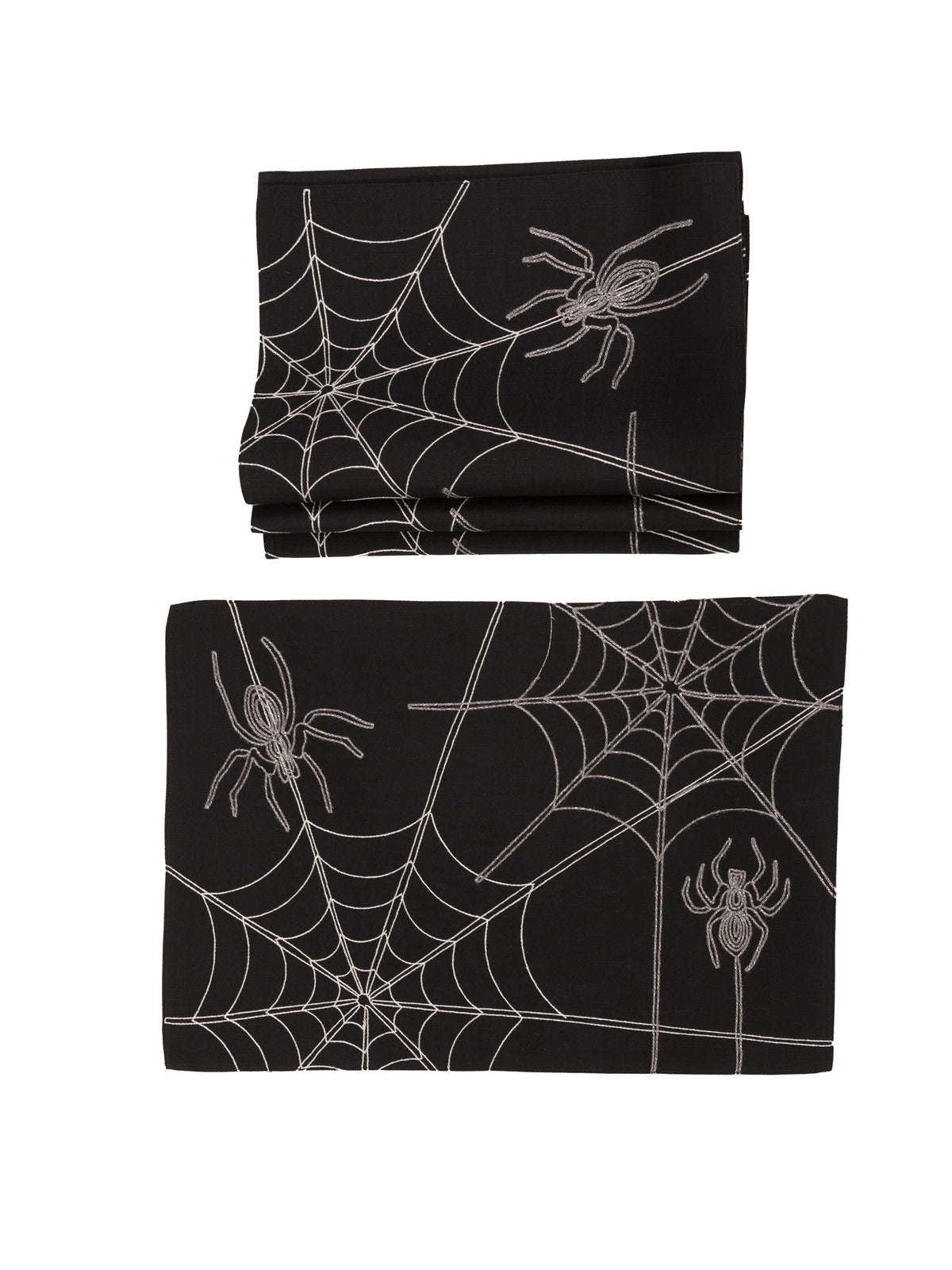 XD18801 Spider Web Double Layer Placemat 14x20 Set of 4 White