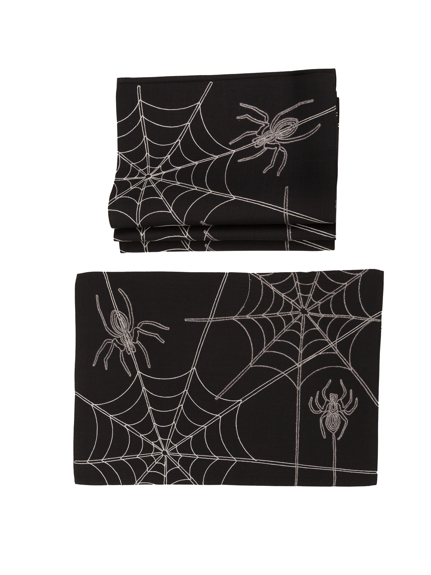 XD18801 Spider Web Double Layer Placemat 14x20 Set of 4 White