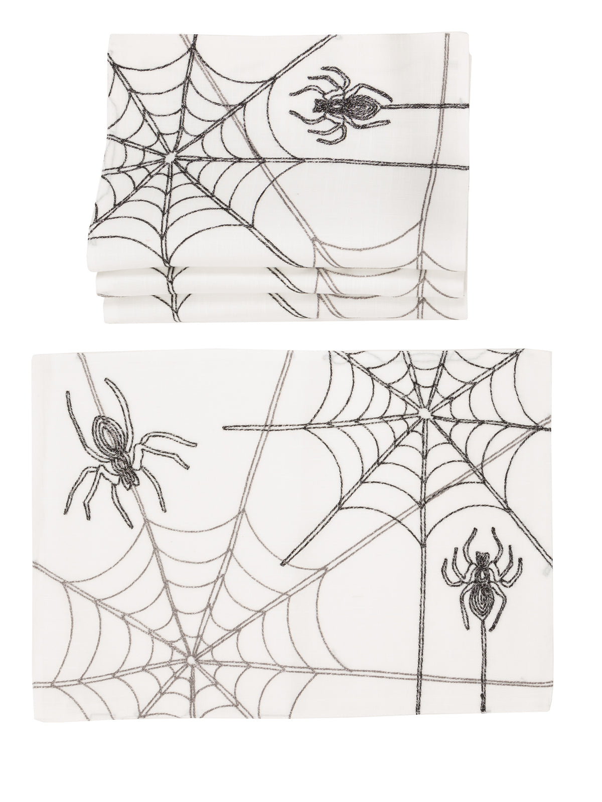 XD18801 Spider Web Double Layer Placemat 14x20 Set of 4 White