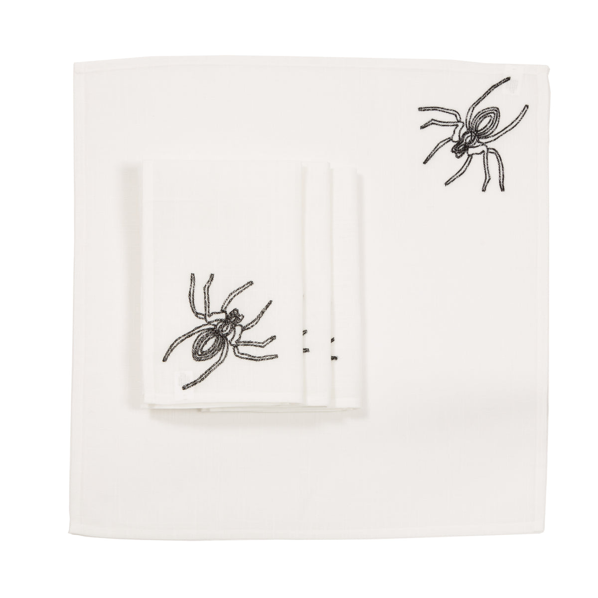 XD18801 Spider Web Napkins 20x20 Set of 4 White