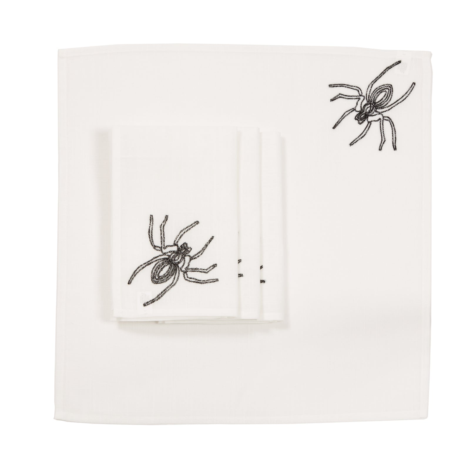 XD18801 Spider Web Napkins 20x20 Set of 4 White