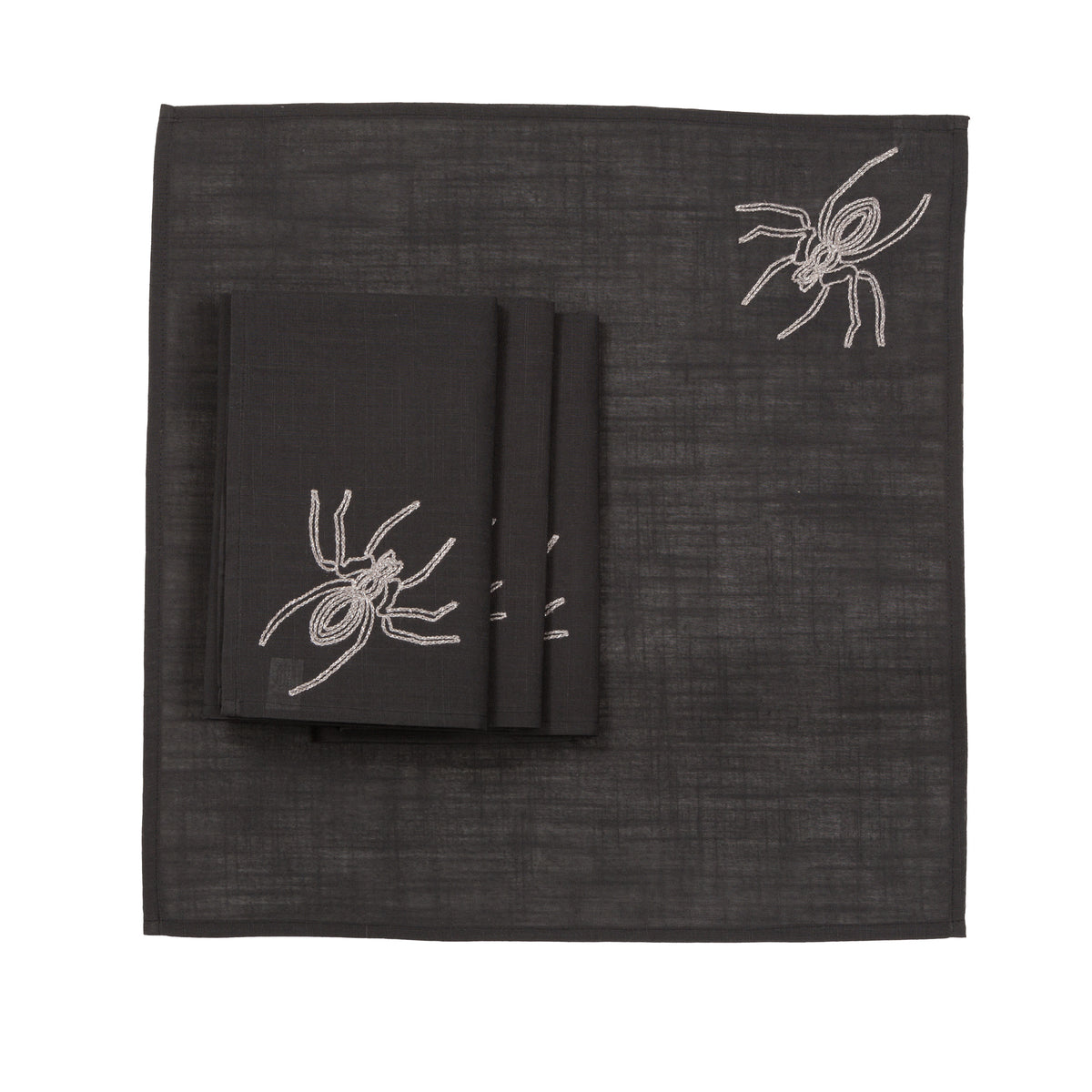 XD18801 Spider Web Napkins 20x20 Set of 4 White