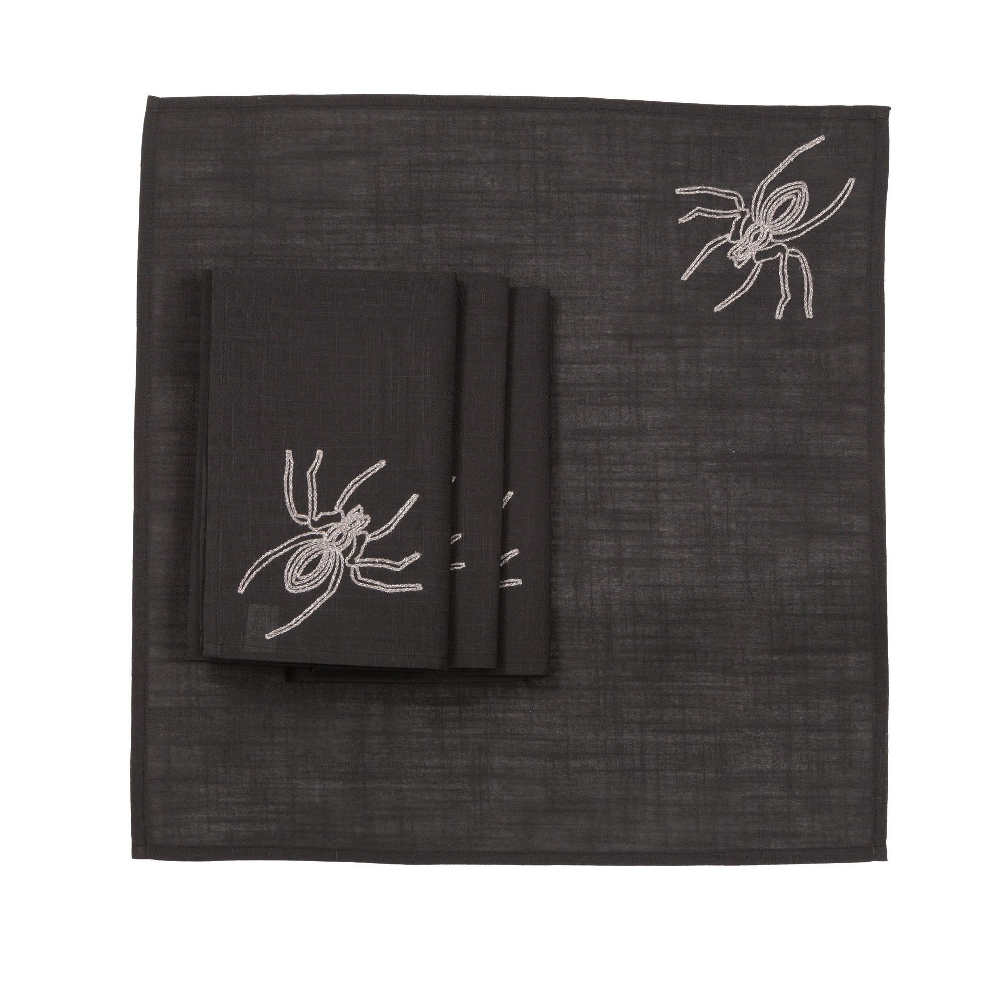 XD18801 Halloween Spider Web 20''x20'' Napkins, Set of 4