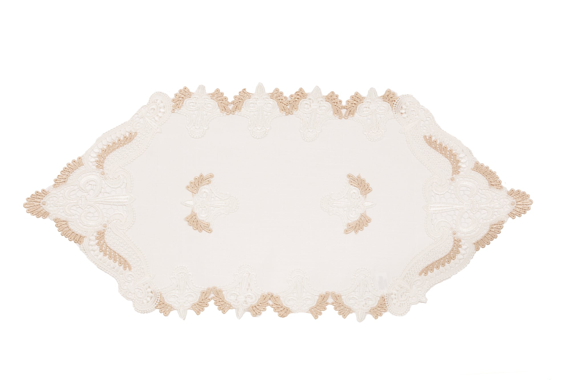 XD18214 Anais Elegant Lace Embroidered Cutwork Table Runner