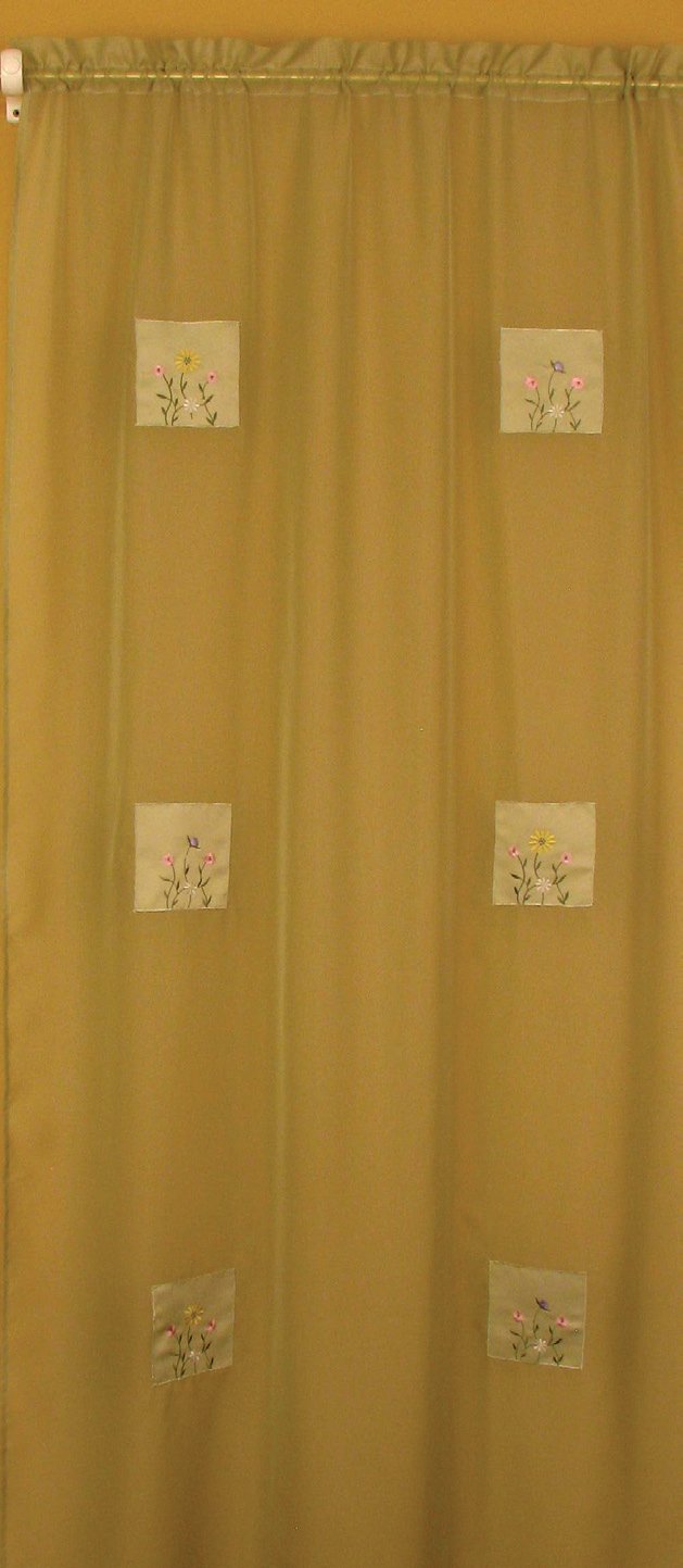 XD02113 Flower Sheer Curtain 48"x84"