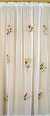 XD02117 Flower Sheer Curtain 48"x84"