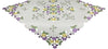 XD101812 Fancy Flowers Table Topper, 34"x34"