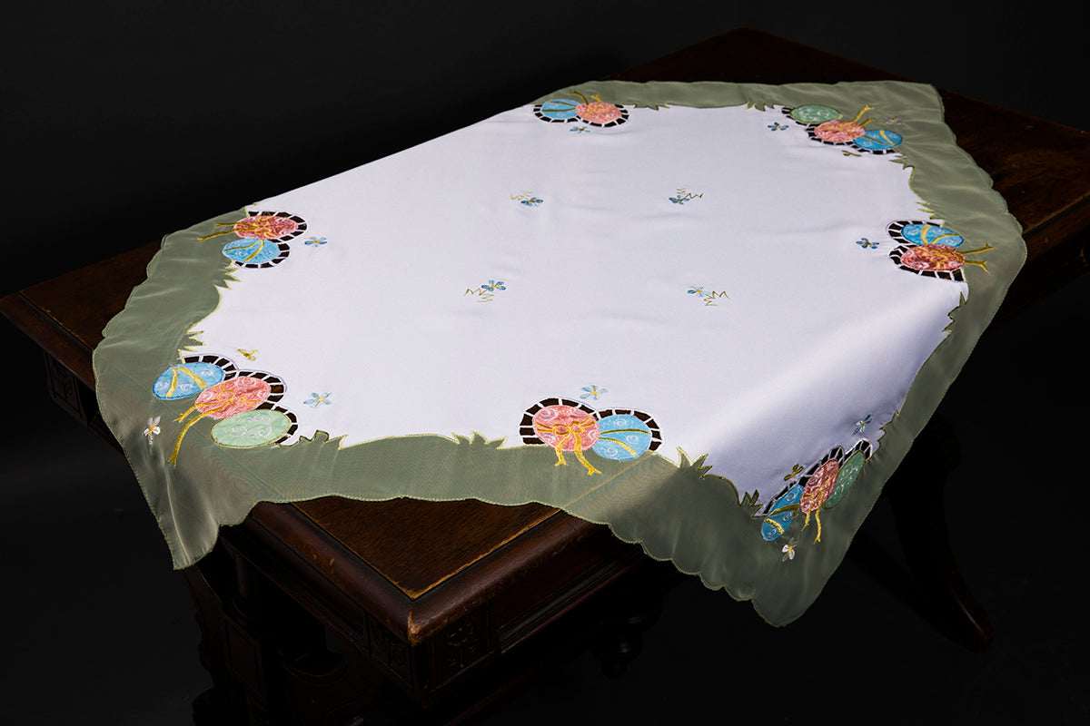 XD101830 Easter Egg Table Topper, 36"x36"