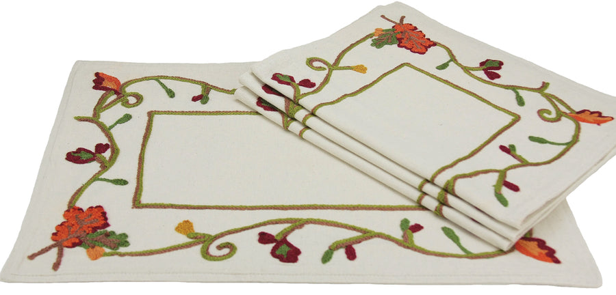 XD10813  Harvest Vine Placemats, 14"x20", Set of 4