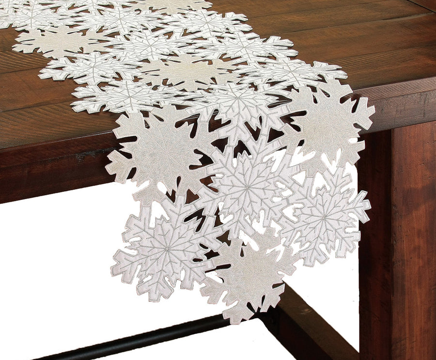 XD10816 Shimmer Snowflake Table Runner