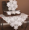XD10816 Shimmer Snowflake Table Topper, 34"x34"