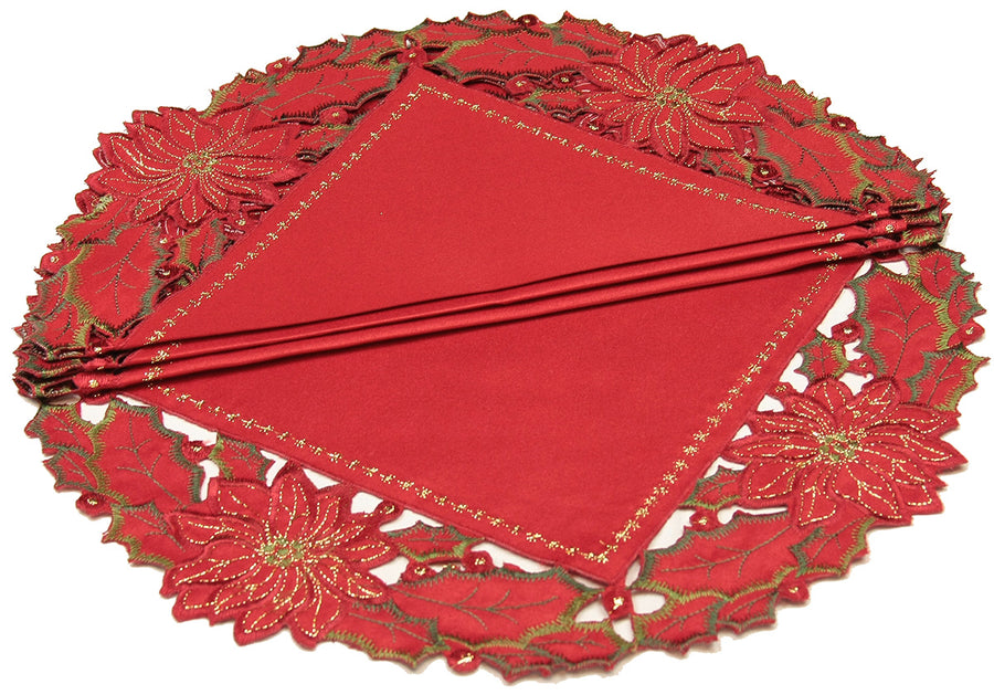 XD10982 Holiday Spirit Doilies, 12''Round, Set of 4