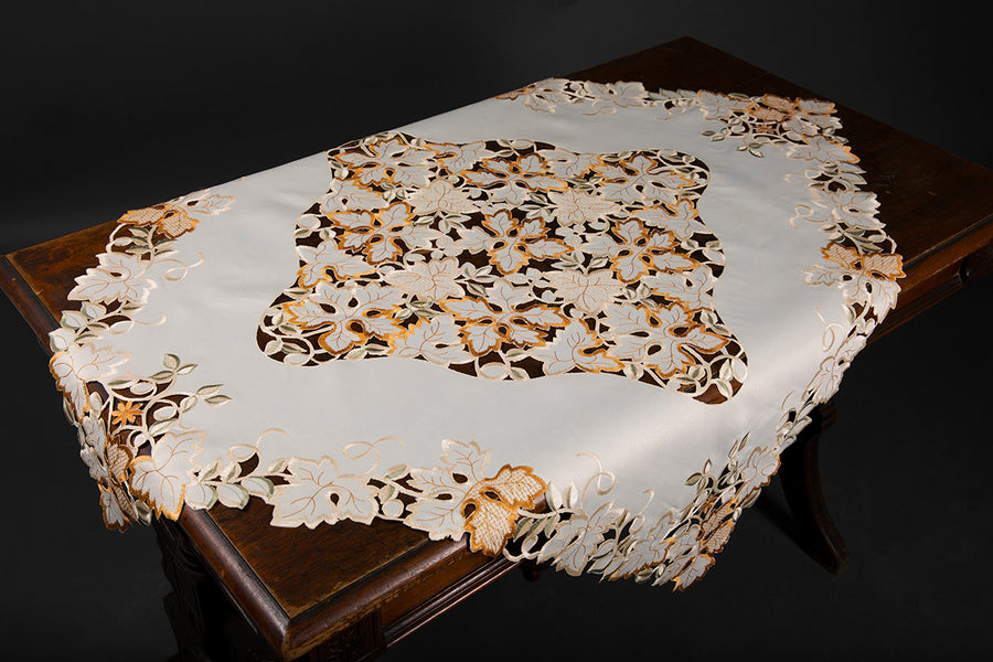 XD11018 Autumn Forest Table Topper, 34"x34"